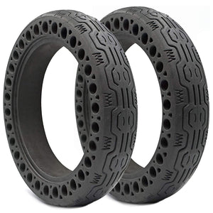 Honeycomb Solid Rubber Tire - svart eller rött (flera alternativ)